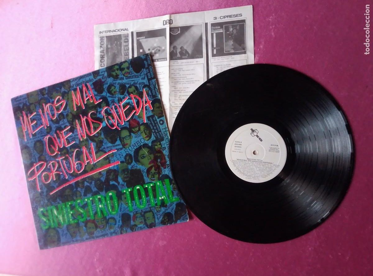 Discos de vinilo: SINIESTRO TOTAL MENOS MAL QUE NOS QUEDA PORTUGAL CON ENCARTE 1984 LP L31 3