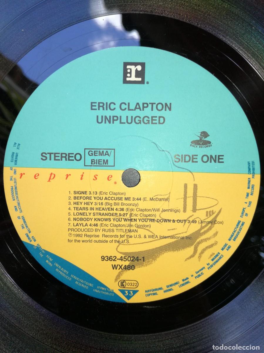 Discos de vinilo: ERIC CLAPTON-UNPLUGGED-GATEFOLD-ORIGINAL 1992-LEER DESCRIPCI&Oacute;N - Foto 4