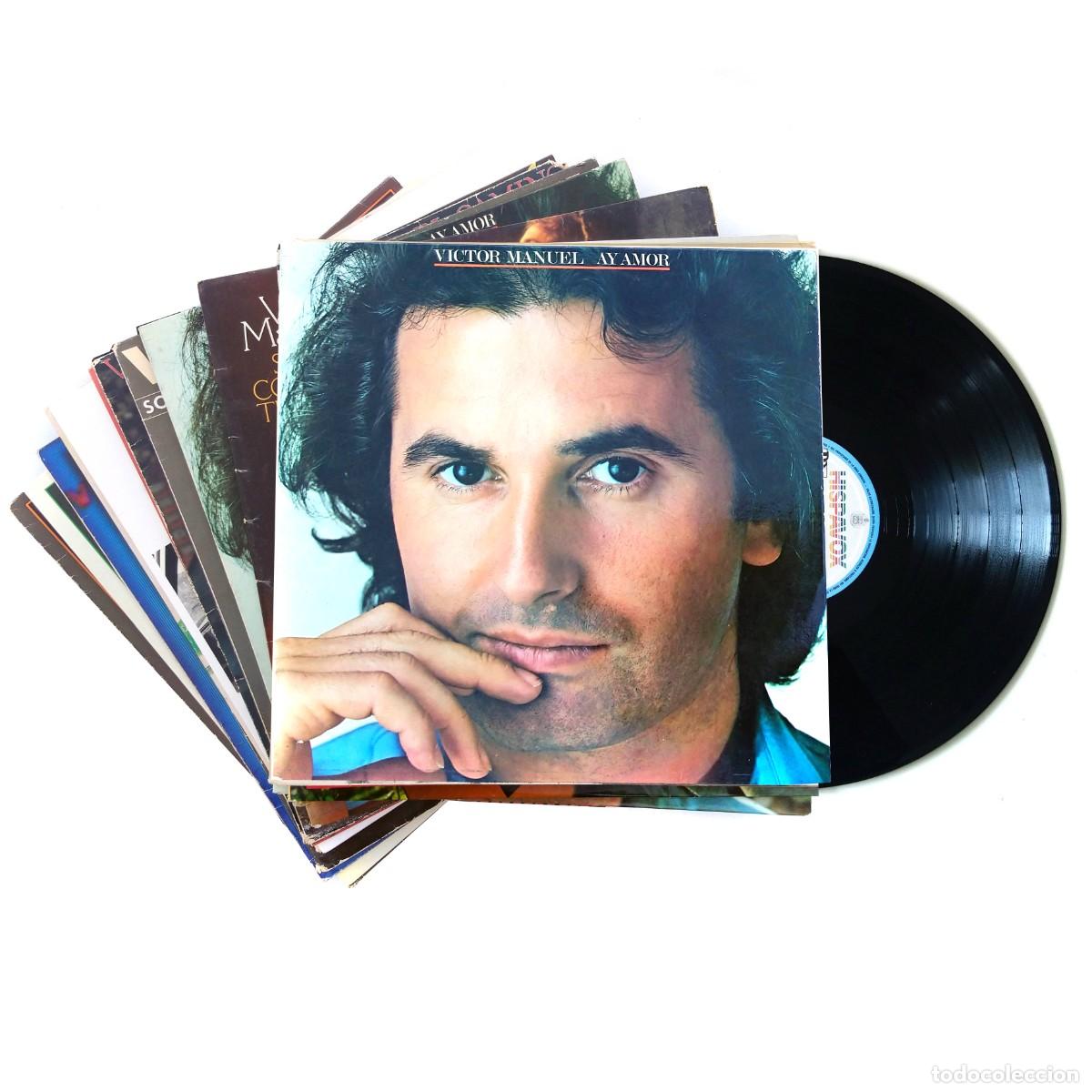 Discos de vinil: ViCTOR MANUEL Lote 9 LP Ay Amor Lanzador Cuchillos Luna Por El Camino Que Te Puedo Dar
