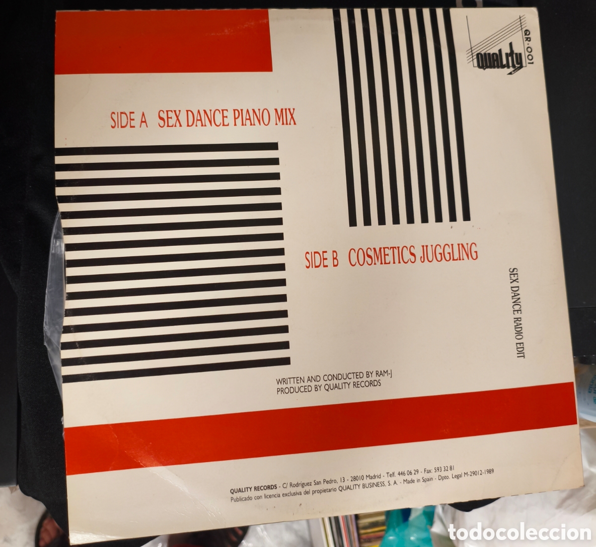 Discos de vinilo: Ram-J&nbsp;&lrm;&ndash;&nbsp;Sex Dance Maxisingle - Foto 2