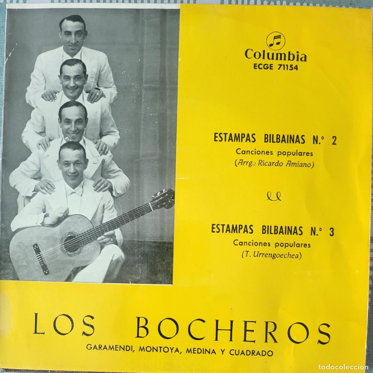 Discos de vinilo: Los Bocheros Ep sello Columbia editado en Espa&ntilde;a a&ntilde;o 1959...
