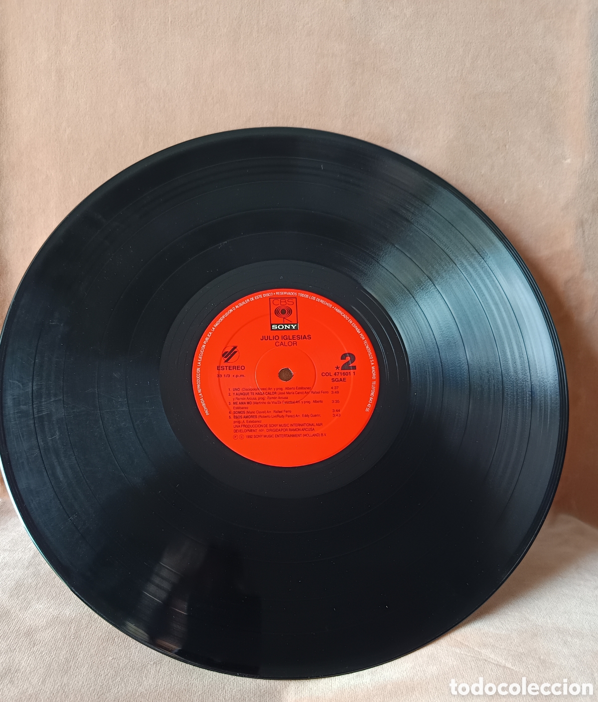 Discos de vinilo: Calor - Julio Iglesias (s&oacute;lo el disco)