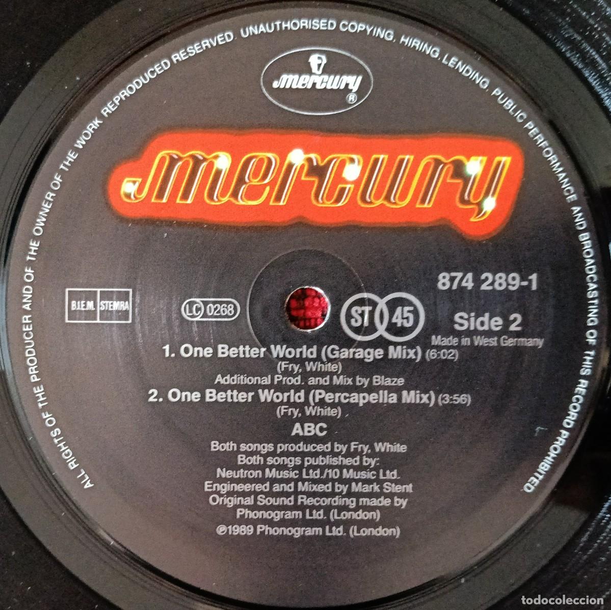 Discos de vinilo: ABC ** One Better World ** MAXI SINGLE VINILO 1989 UK - Foto 4