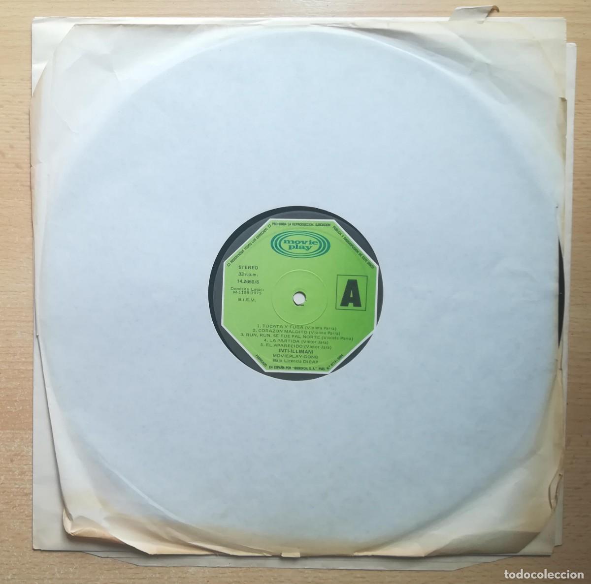 Discos de vinilo: LP Inti-Illimani. Violeta Parra y Victor Jara. Movie Play 1975. La Nueva Canci&oacute;n Chilena.