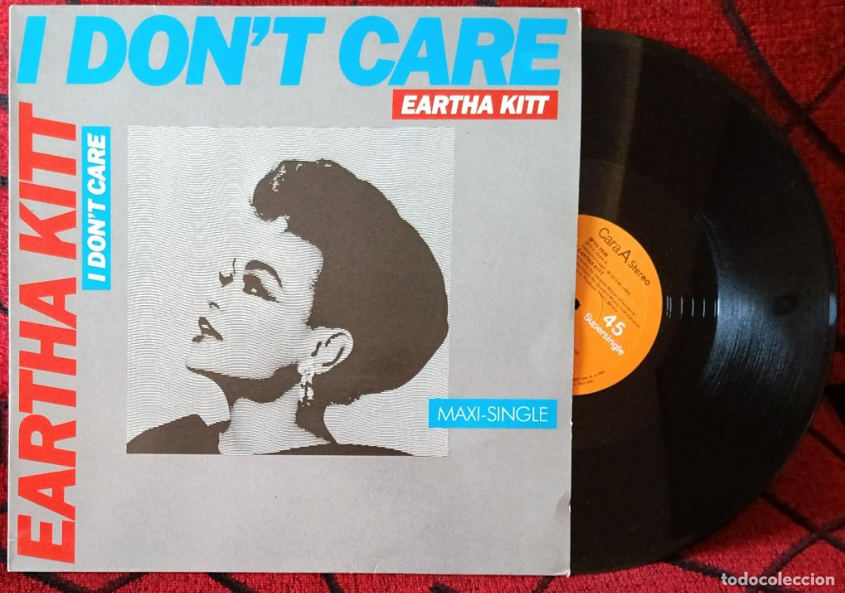 Discos de vinilo: EARTHA KITT ** I Don't Care ** MAXI SINGLE VINILO 1986