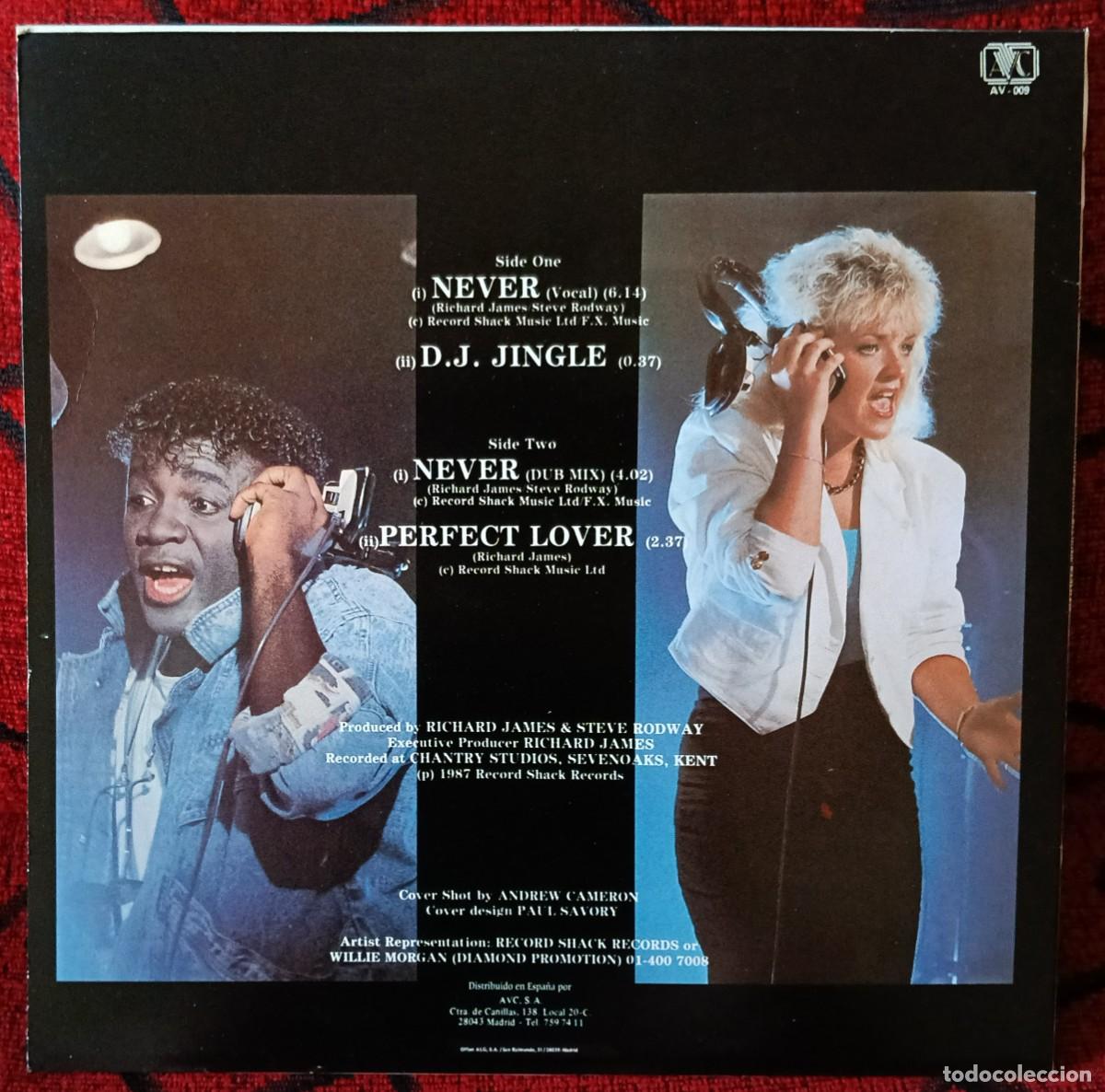 Discos de vinilo: RICHARD JAMES Featuring JENNY JAY ** Never ** MAXI SINGLE VINILO 1987 - Foto 2