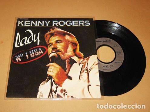 Discos de vinilo: KENNY ROGERS - LADY - SINGLE - 1979 - N&ordm;1 USA - TEMA DE LIONEL RITCHIE