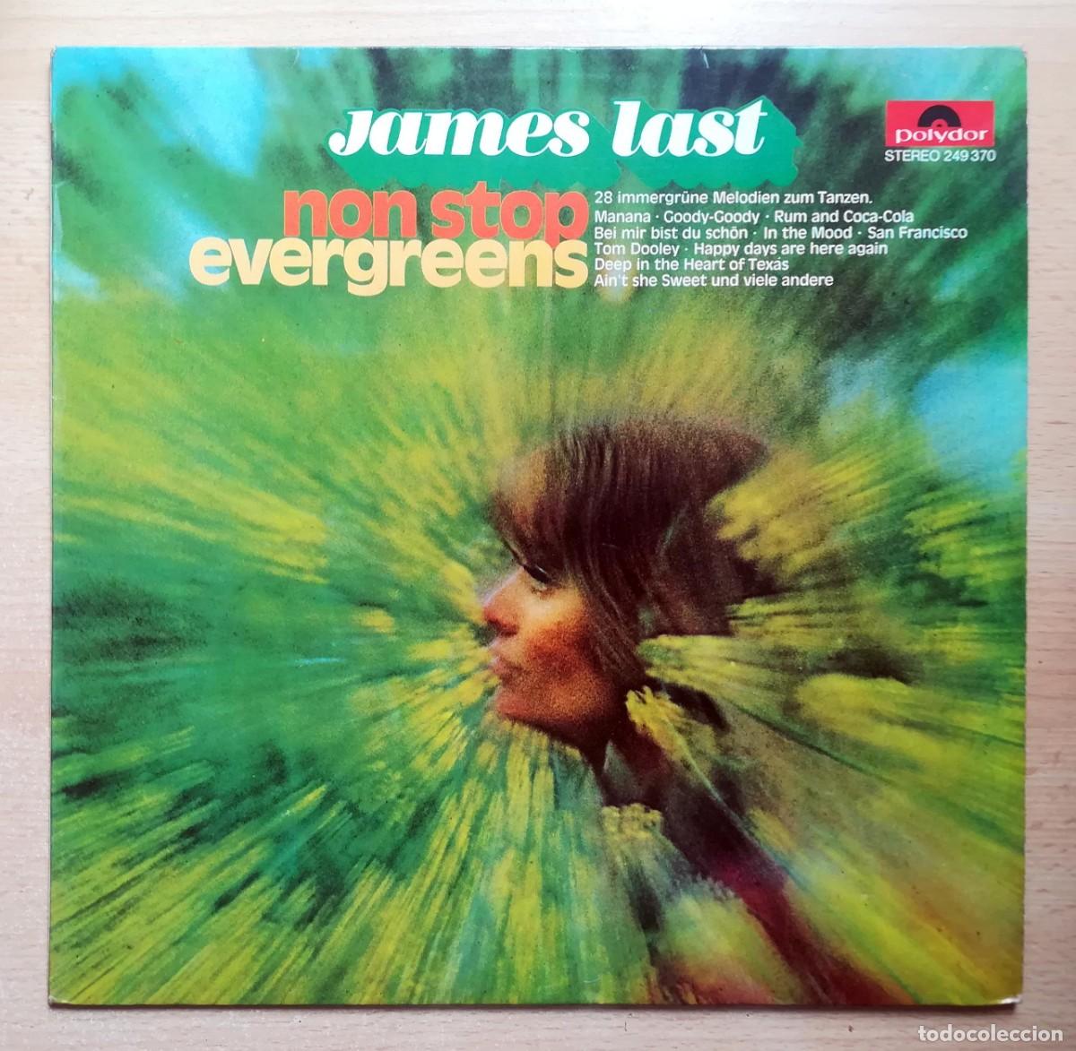 Discos de vinilo: LP James Last. Non Stop Evergreens. Polydor, Alemania.