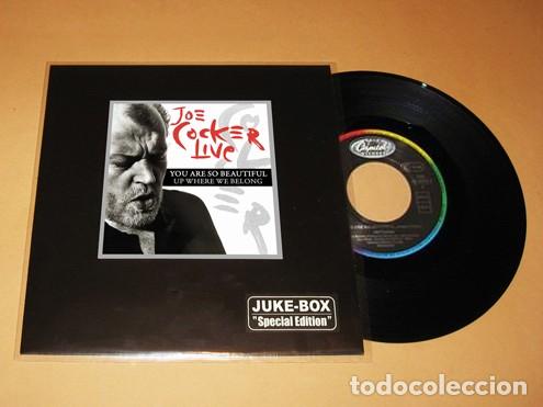 Discos de vinilo: JOE COCKER (LIVE) - YOU ARE SO BEAUTIFUL / UP WHERE WE BELONG - SINGLE - 1990 - JUKE-BOX