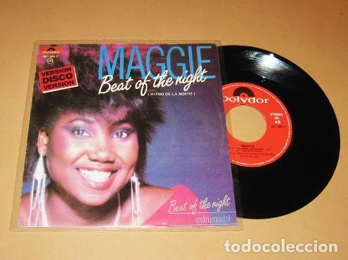 Discos de vinilo: MAGGIE - BEAT OF THE NIGHT (RITMO DE LA NOCHE) - SINGLE - 1984 - ESTILO SHANNON - LET THE MUSIC PLAY