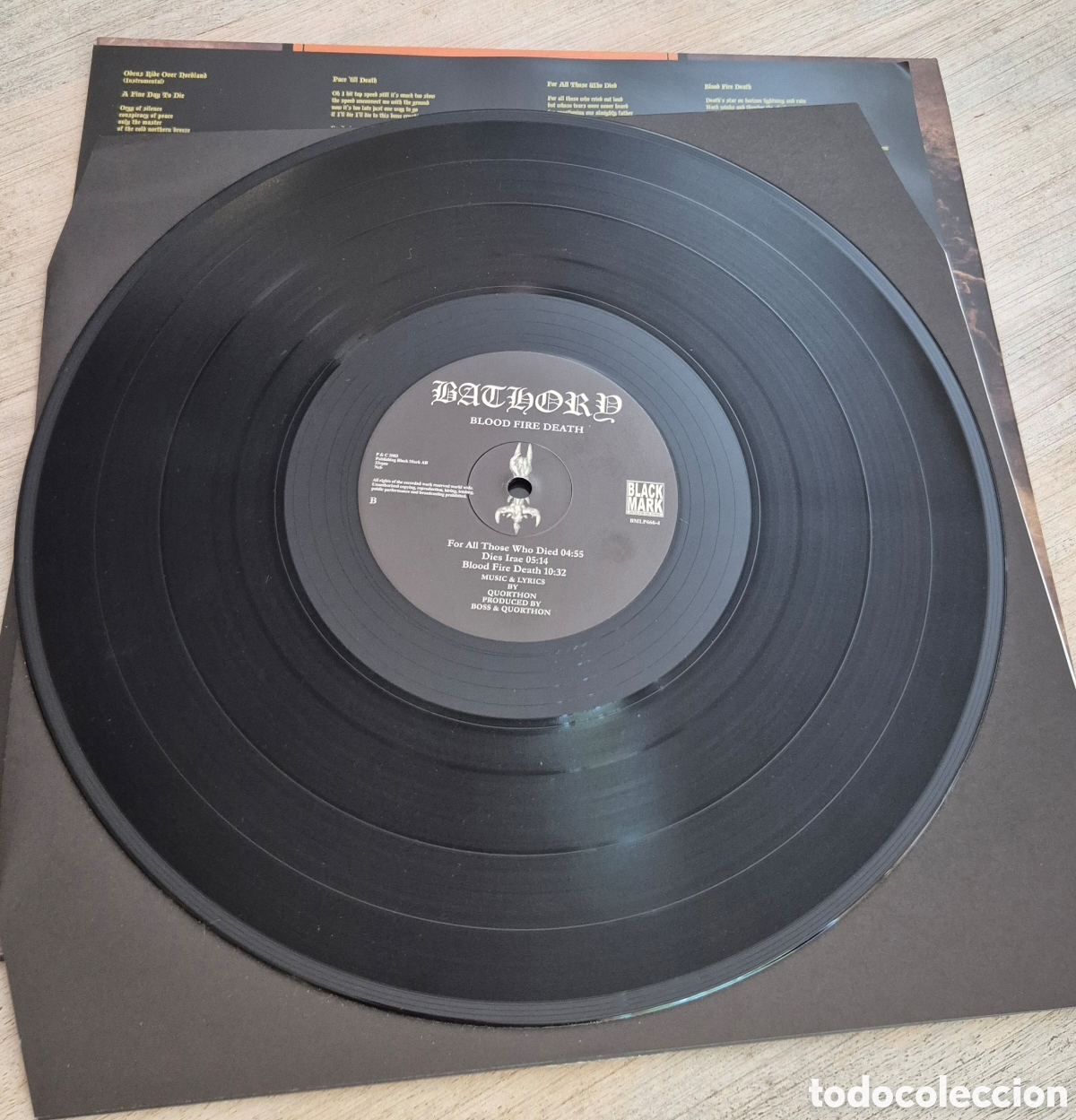 Discos de vinilo: Bathory - Blood, Fire, Death - Foto 4
