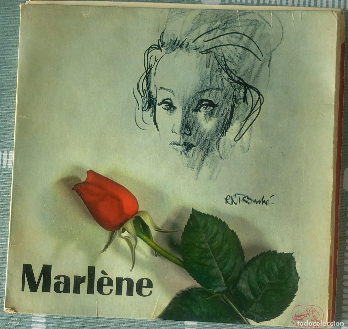 Discos de vinilo: Marlene Dietrich Ep sello La voz de su amo editado en Francia...