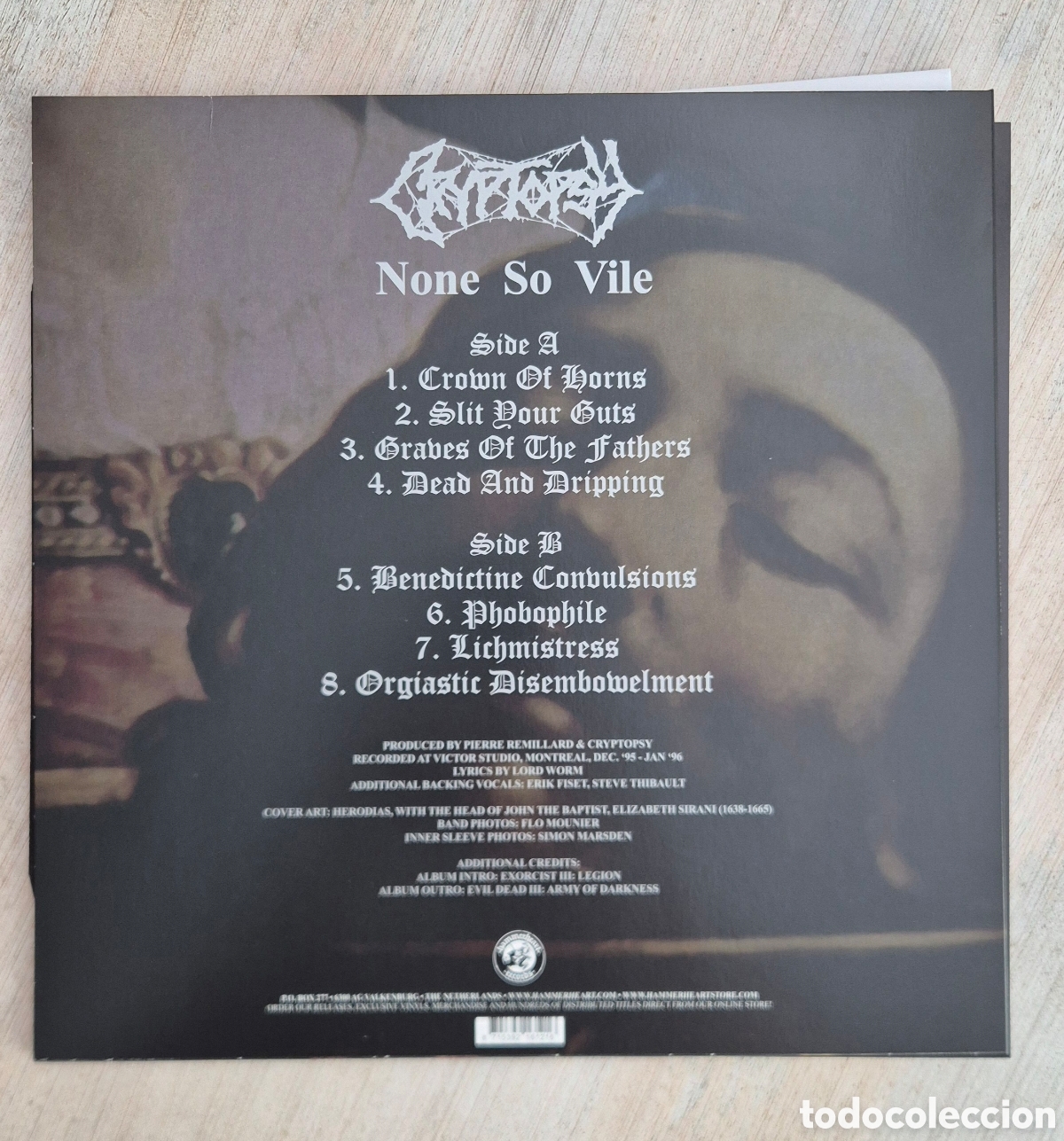 Discos de vinilo: Cryptosy - None So Vile - Foto 2