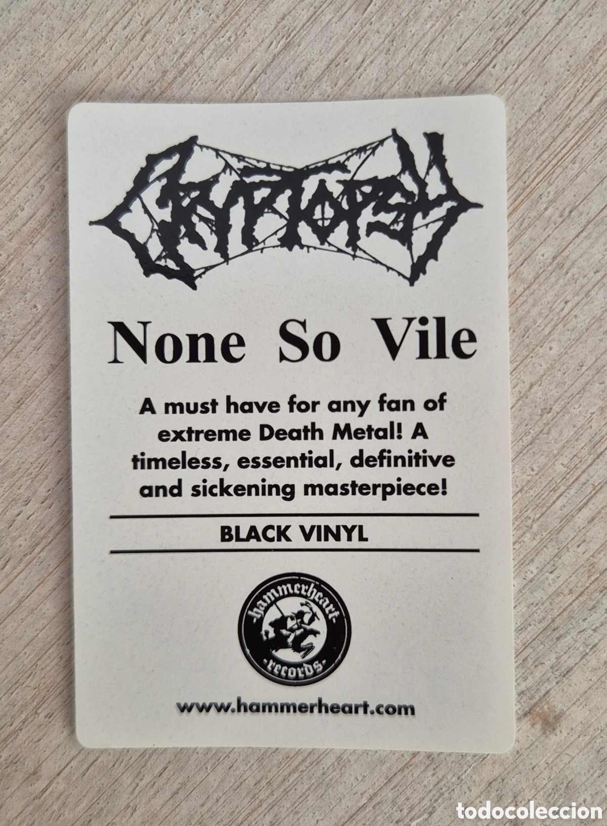 Discos de vinilo: Cryptosy - None So Vile - Foto 8