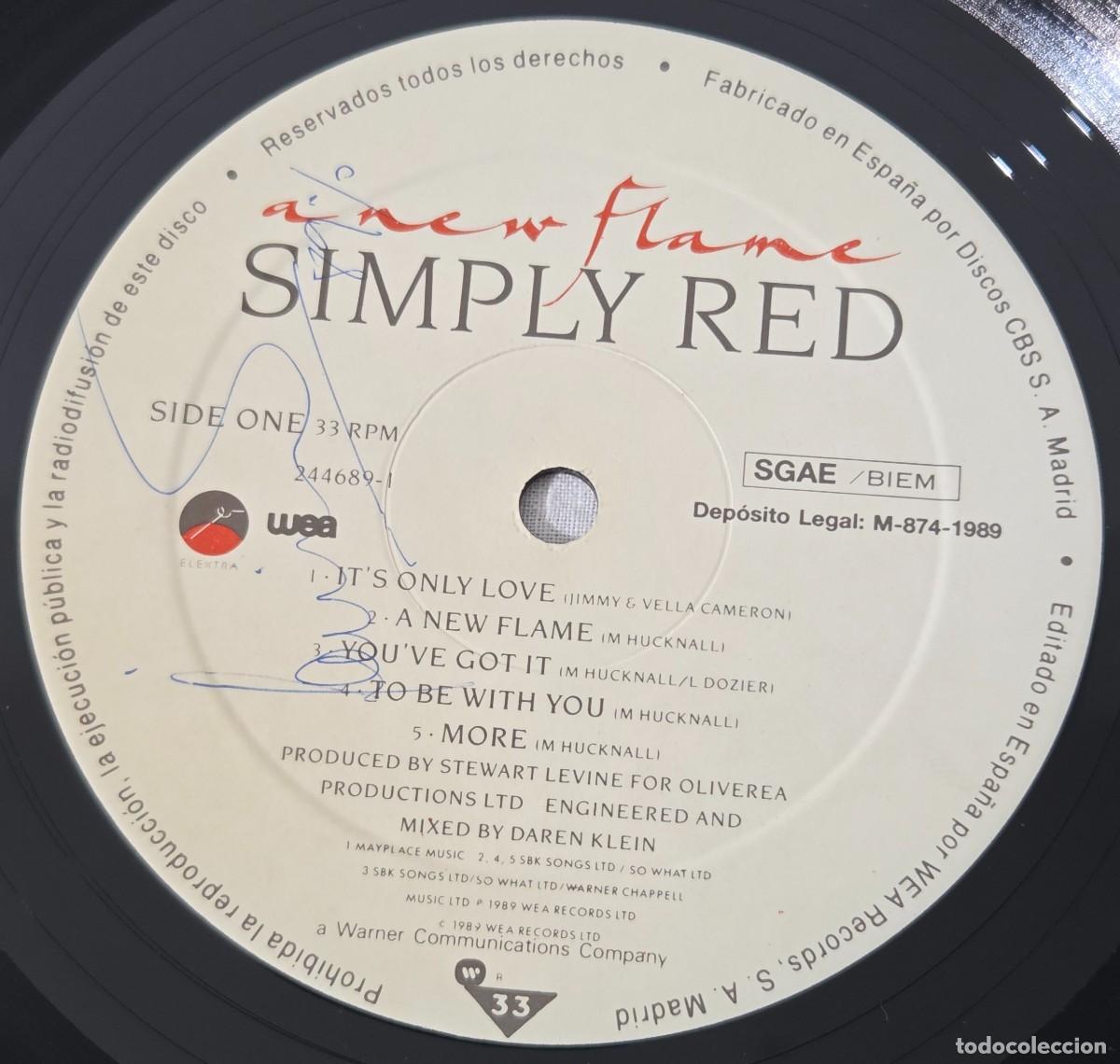 Discos de vinilo: LP Vinilo Simply Red, A new flame - Foto 6