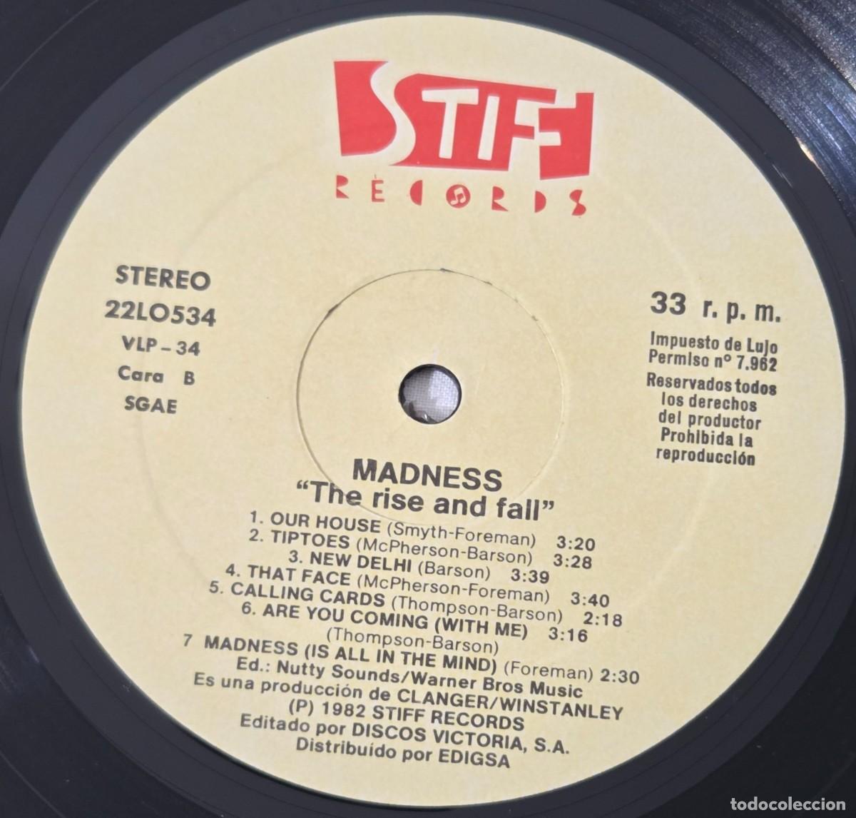 Discos de vinilo: LP Vinilo Madness, The Rise & Fall - Foto 6