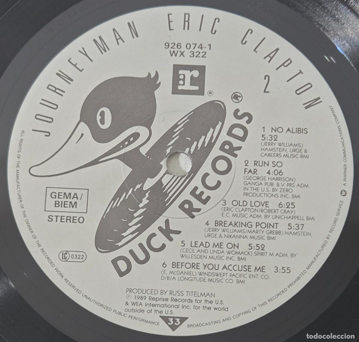 Discos de vinilo: LP Vinilo Eric Clapton, Journeyman - Foto 8