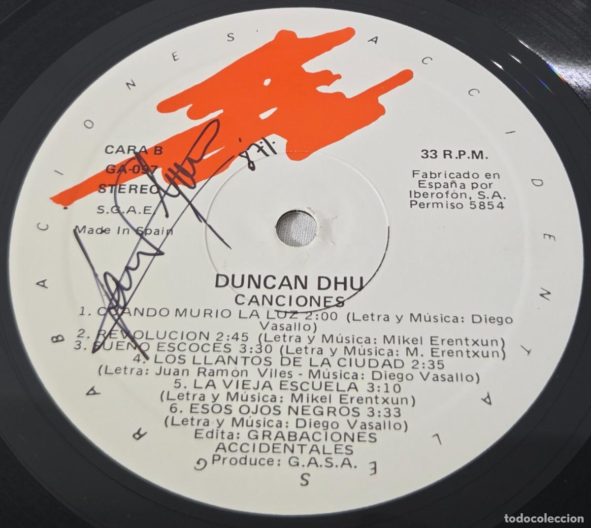 Discos de vinilo: LP Vinilo Duncan Dhu, Canciones - Foto 8