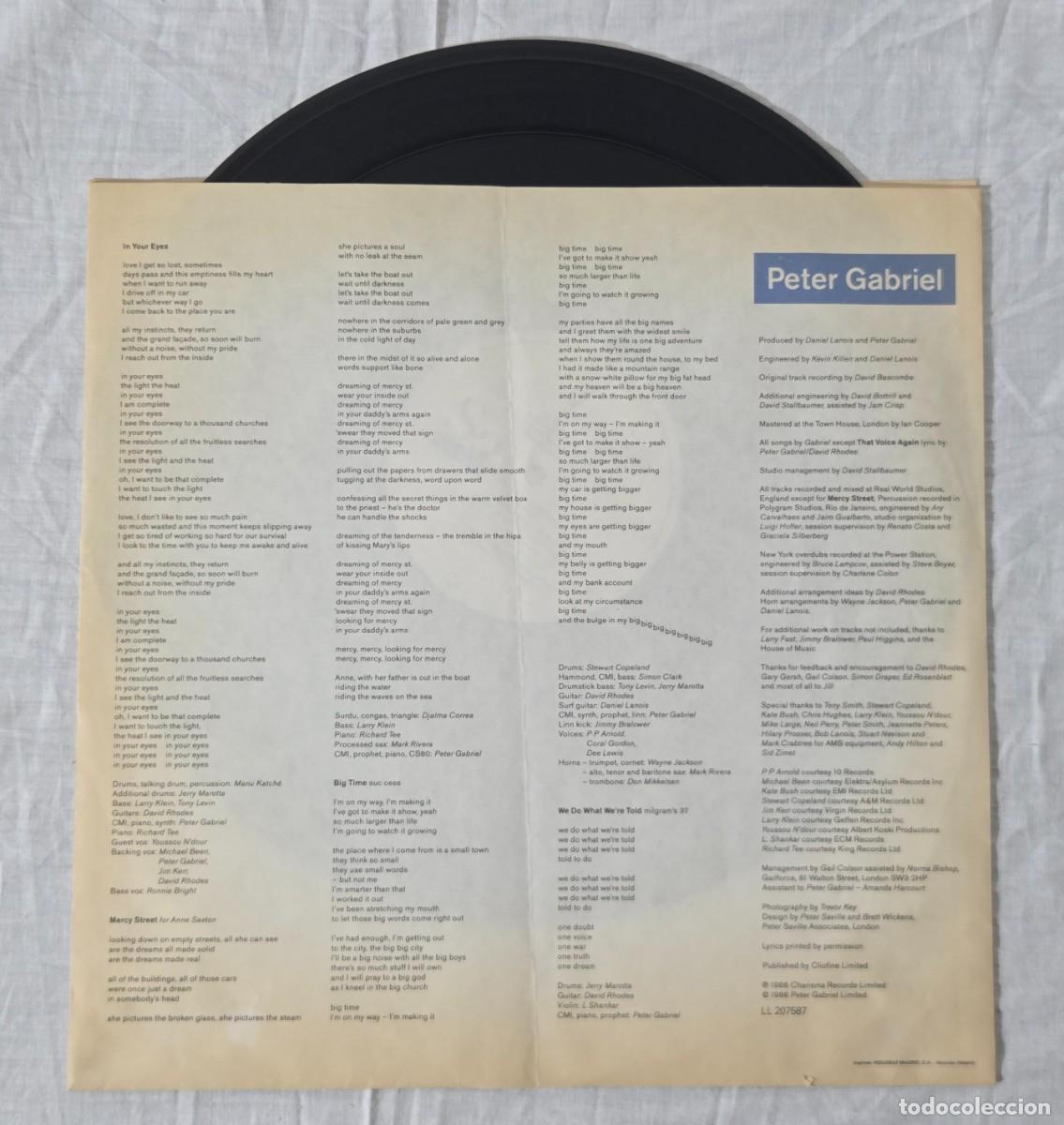 Discos de vinilo: LP Vinilo Peter Gabriel, So - Foto 5