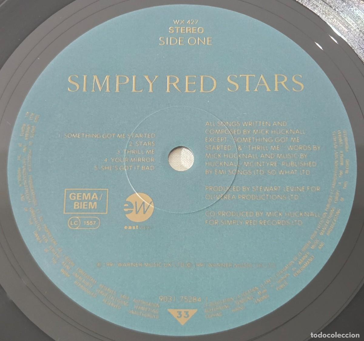 Discos de vinilo: LP Vinilo Simply Red, Stars - Foto 7