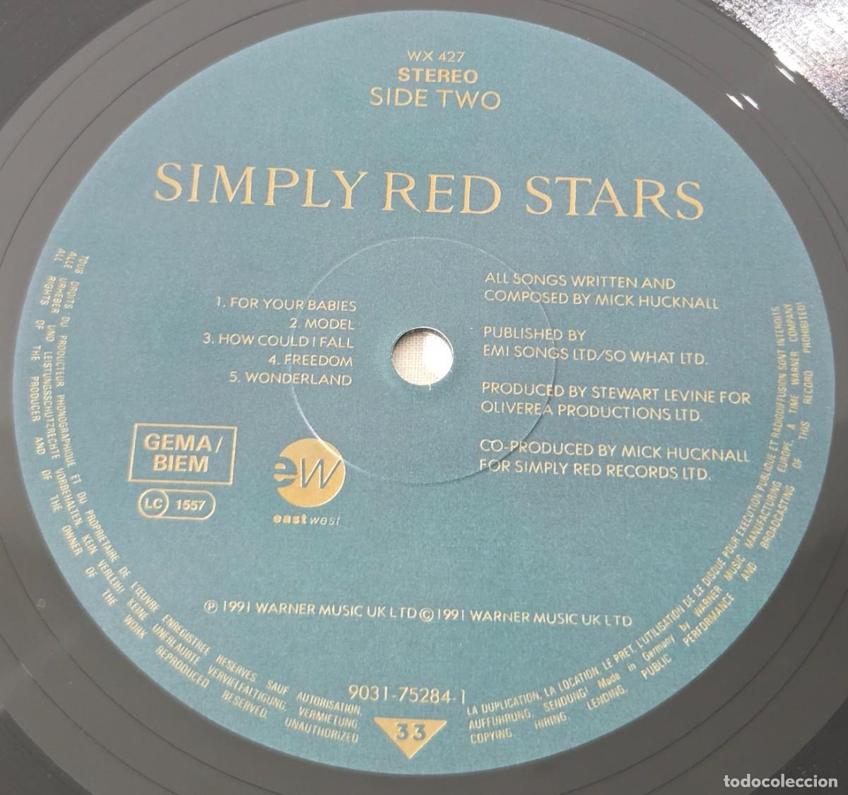 Discos de vinilo: LP Vinilo Simply Red, Stars - Foto 8