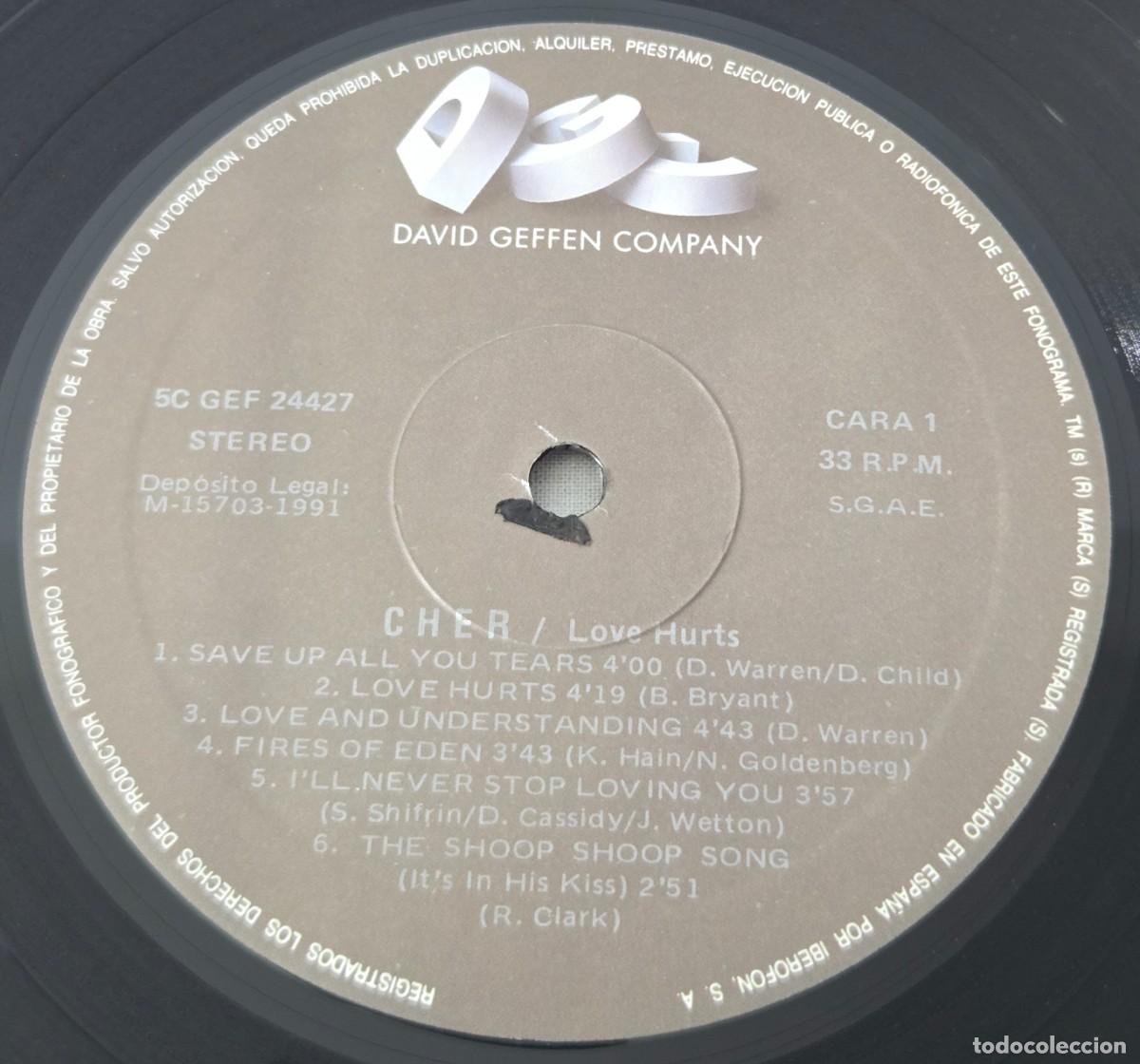 Discos de vinilo: LP Vinilo Cher, Love Hurts - Foto 6