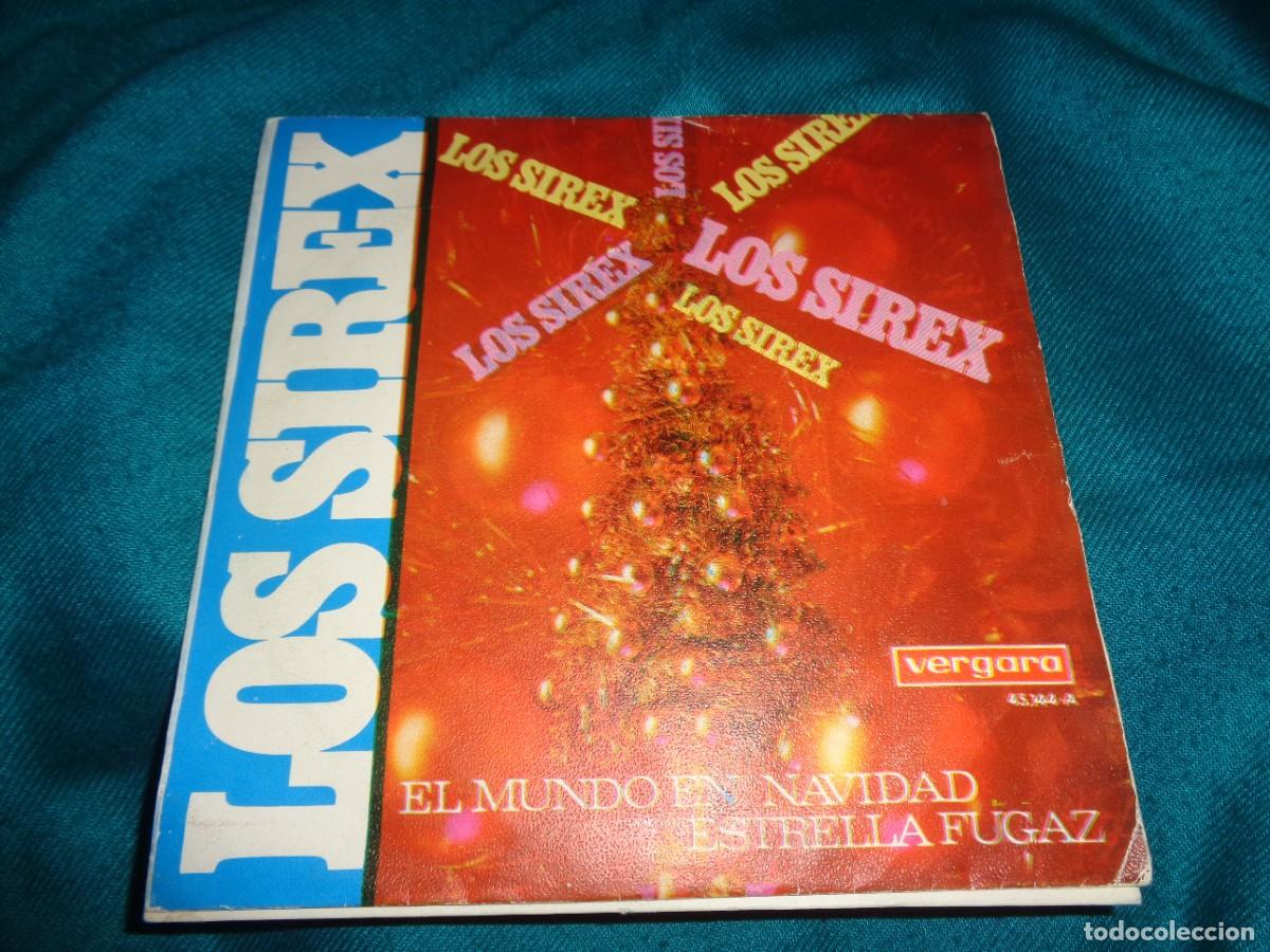 Discos de vinilo: LOS SIREX. EL MUNDO EN NAVIDAD / ESTRELLA FUGAZ. VERGARA, 1966