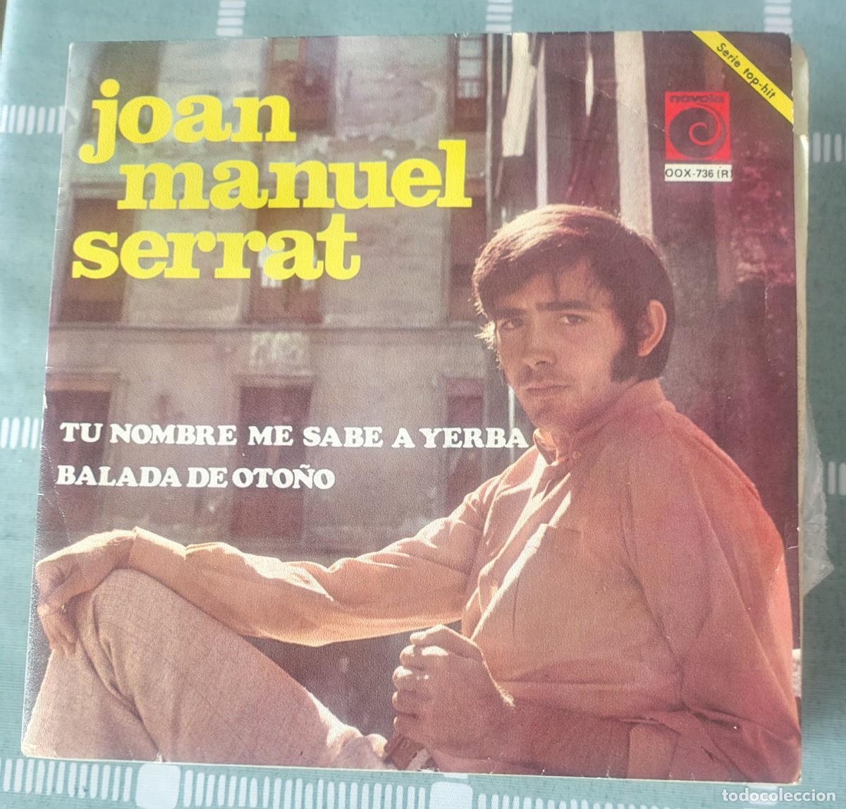 Discos de vinilo: Joan Manuel Serrat single sello Zafiro editado en Espa&ntilde;a a&ntilde;o 1984...