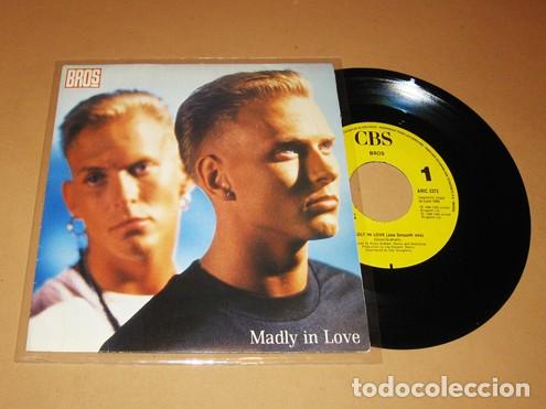 Discos de vinilo: BROS - MADLY IN LOVE - PROMO SINGLE - 1990 - EXCELENTE