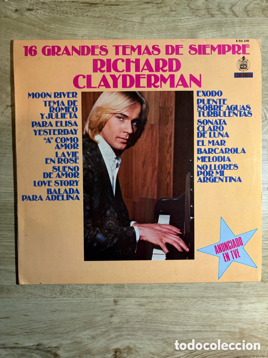 Discos de vinilo: Vinilo LP Richard Clayderman - 16 Grandes Temas de Siempre (1979)
