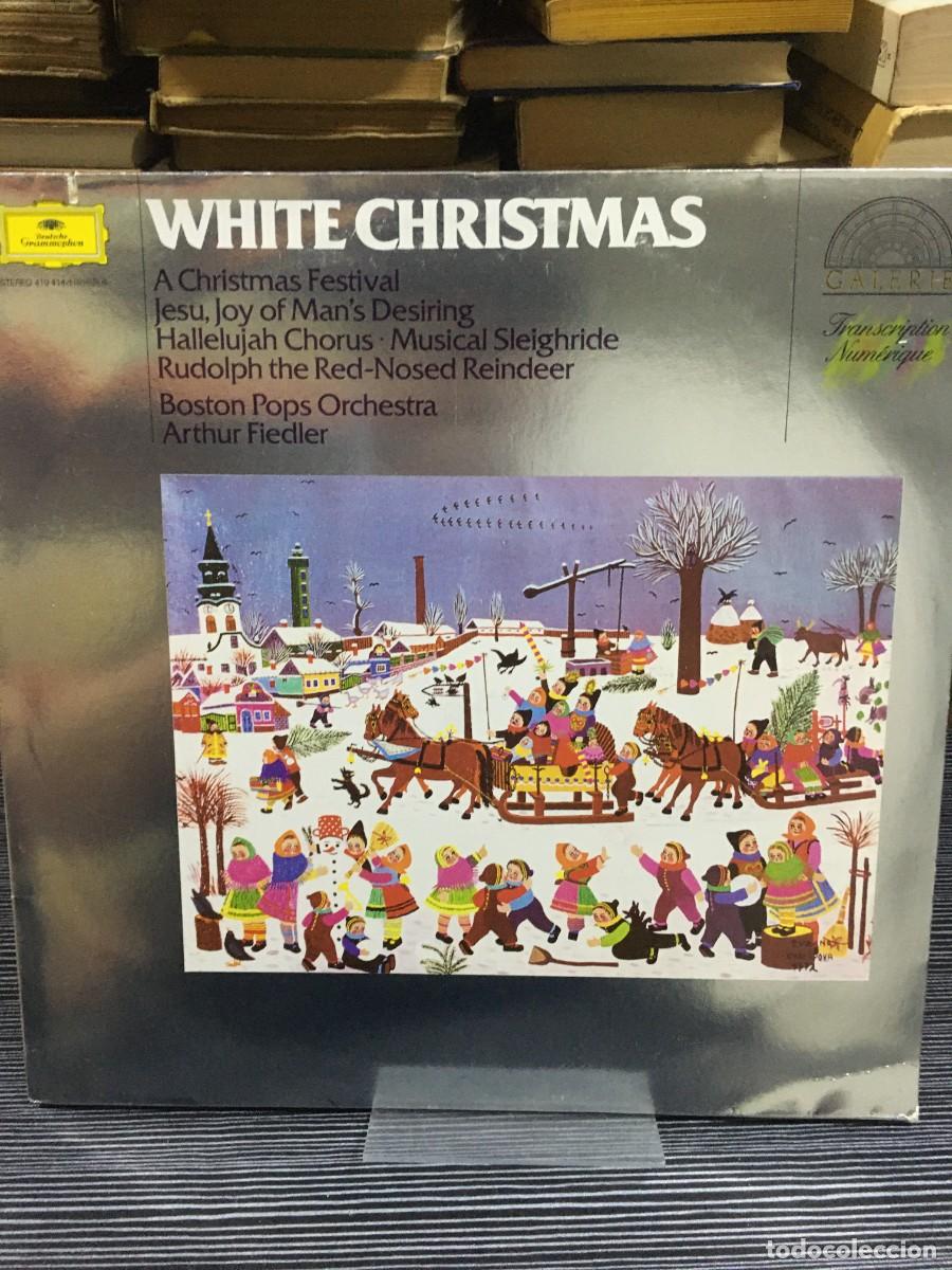 Discos de vinilo: White Christmas Boston Pops / Arthur Fiedler Deutsche Grammophon