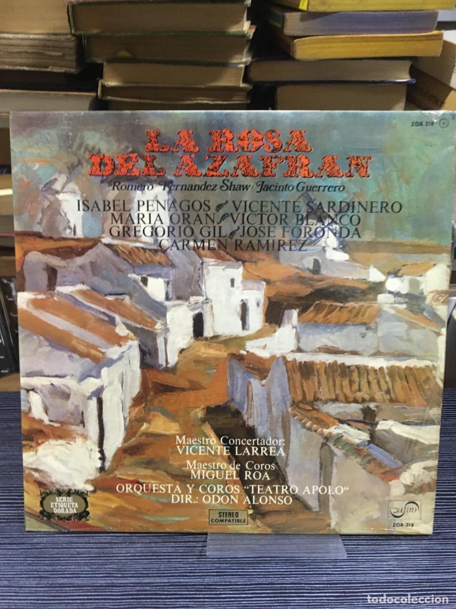 Discos de vinilo: La Rosa del Azafr&aacute;n (Zarzuela) I. Penagos, V. Sardinero Zafiro