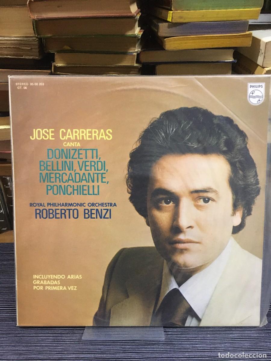 Discos de vinilo: Jos&eacute; Carreras Canta Donizetti, Bellini, Verdi... Jos&eacute; Carreras Philips
