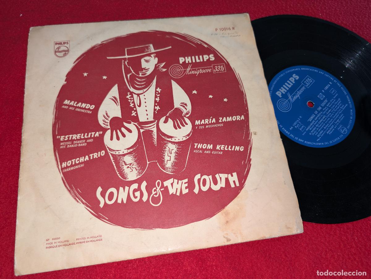 Discos de vinilo: SONGS OF THE SOUTH 10'' 25CTMS 1952 NETHERLANDS Estrellita+Malando+Maria Zamora+++