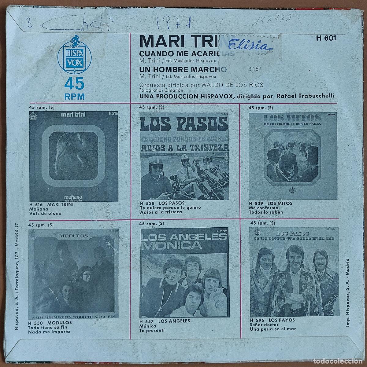 Discos de vinilo: Mari Trini - Single 7&Prime; - Foto 2