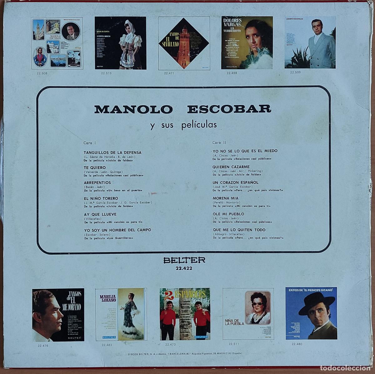 Discos de vinilo: Manolo Escobar y sus pel&iacute;culas - Foto 2