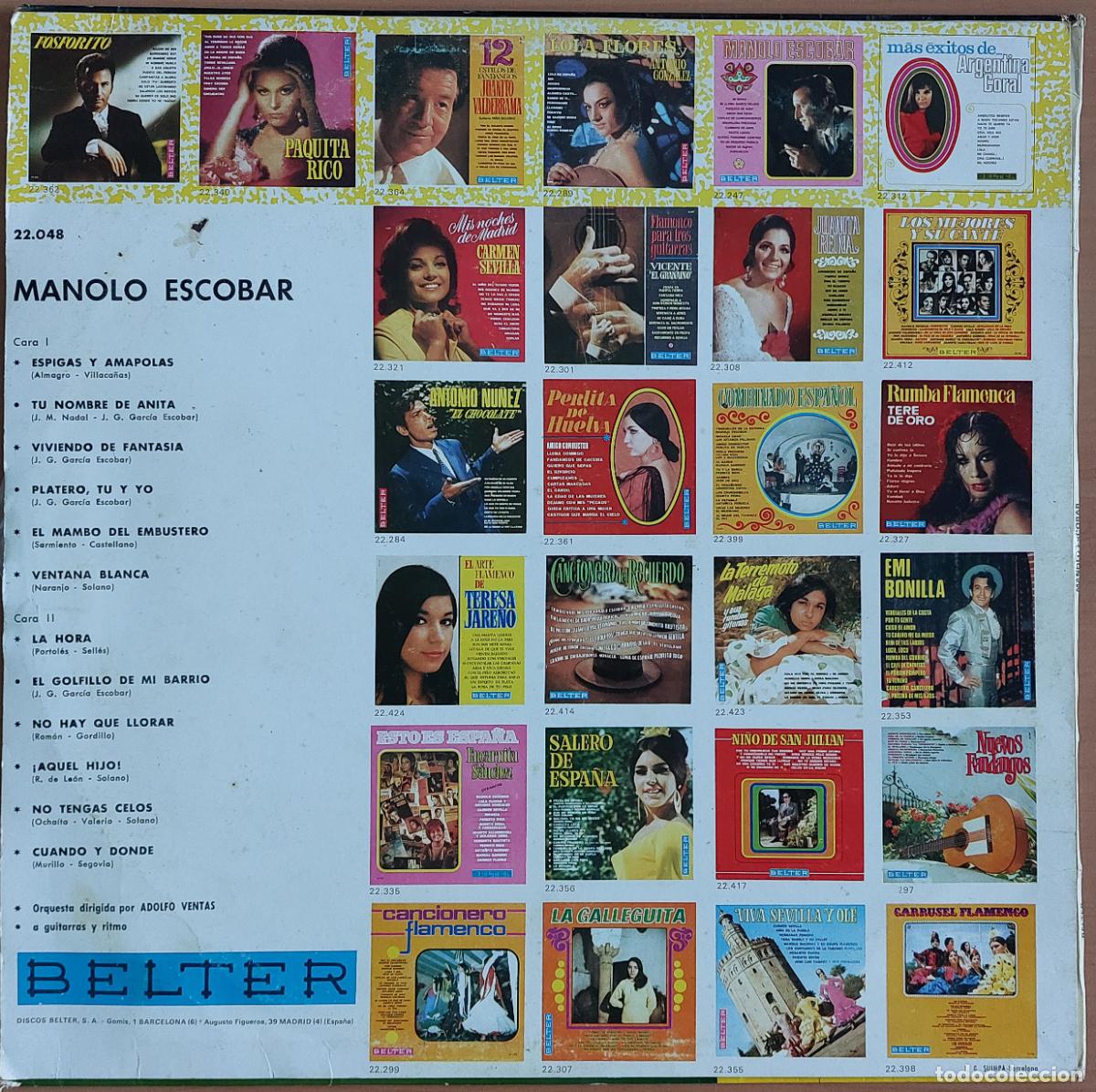 Discos de vinilo: Manolo Escobar - Manolo Escobar - Foto 2
