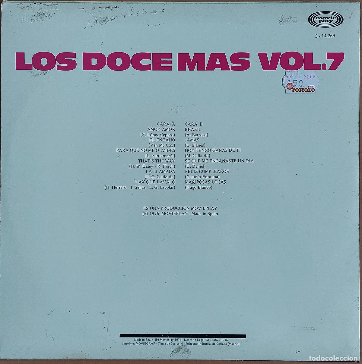 Discos de vinilo: Los Doce M&aacute;s Vol. 7 - Varios - Foto 2