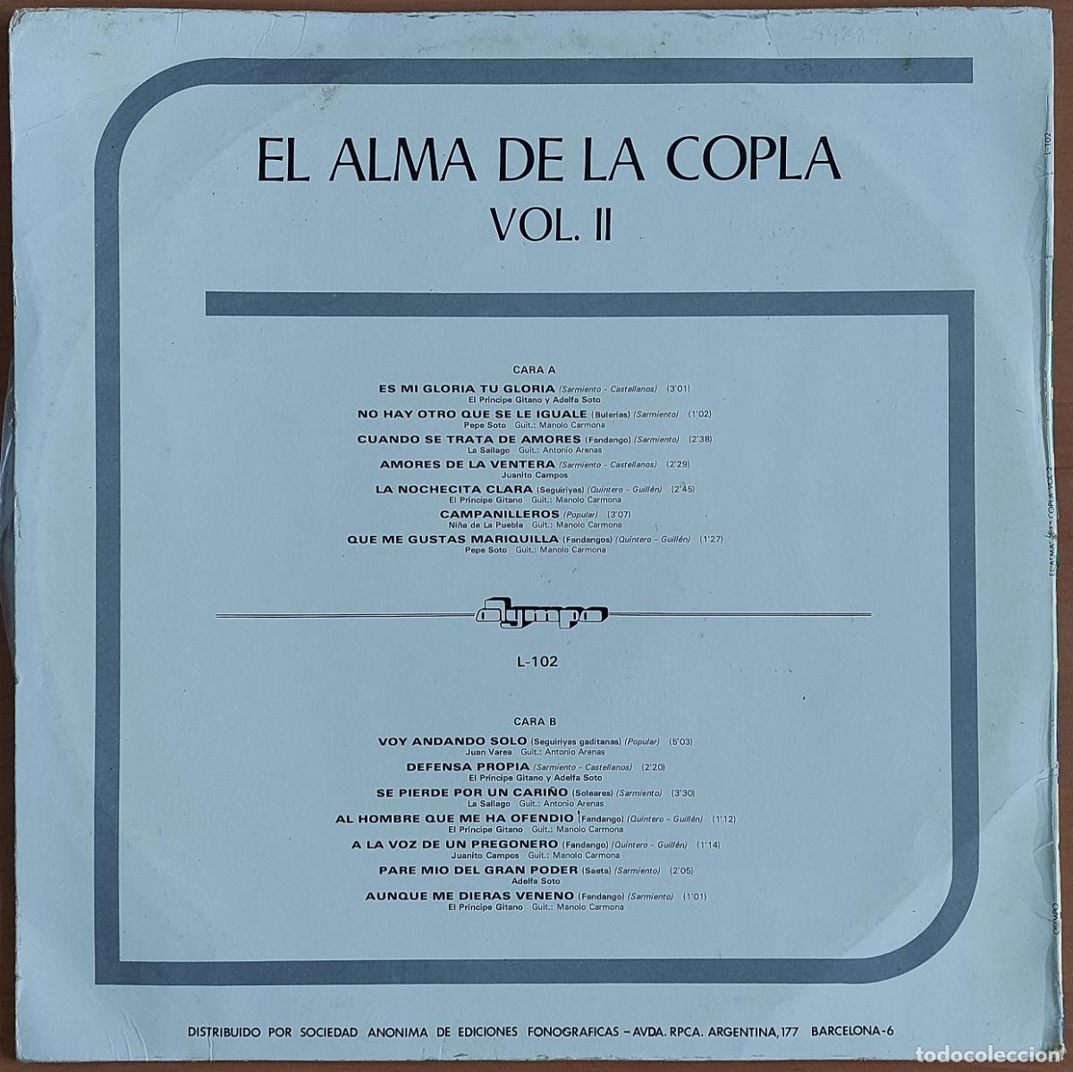 Discos de vinilo: El Alma De La Copla Vol. 2 - Varios - Foto 2