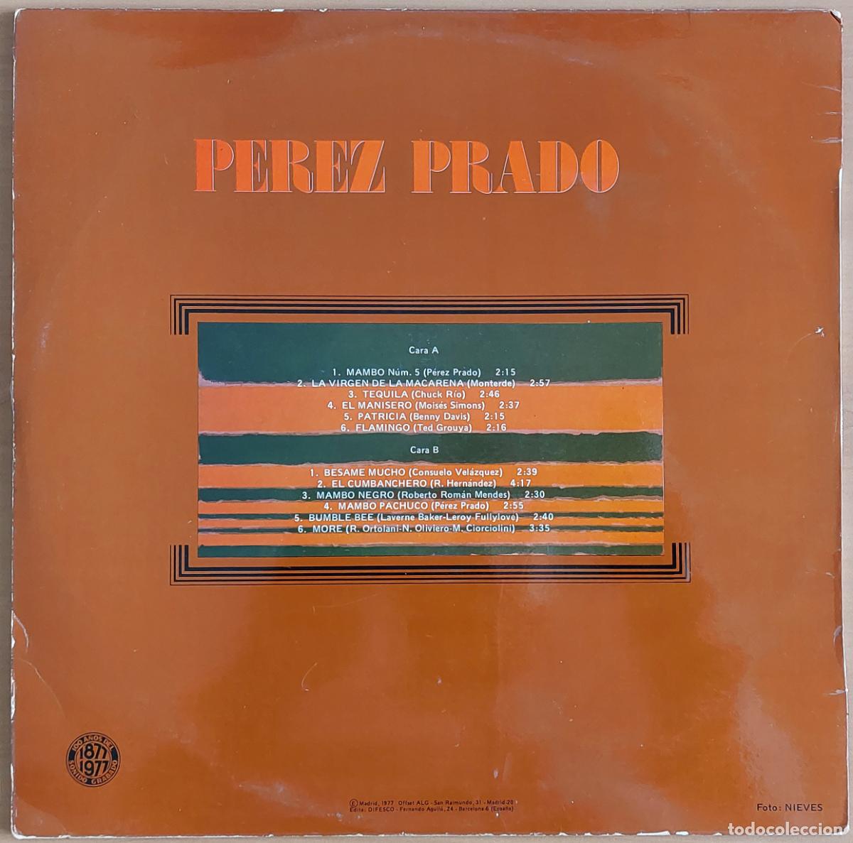 Discos de vinilo: P&eacute;rez Prado - P&eacute;rez Prado - Foto 2