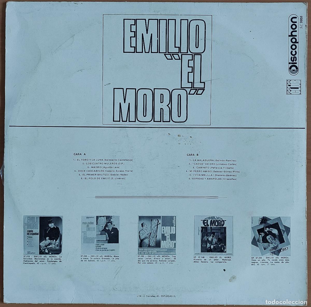 Discos de vinilo: &rdquo;Emilio El Moro&rdquo; - &rdquo;Emilio El Moro&rdquo; - Foto 2