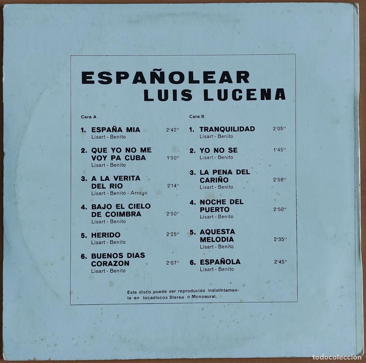 Discos de vinilo: Luis Lucena - Espa&ntilde;olear - Foto 2