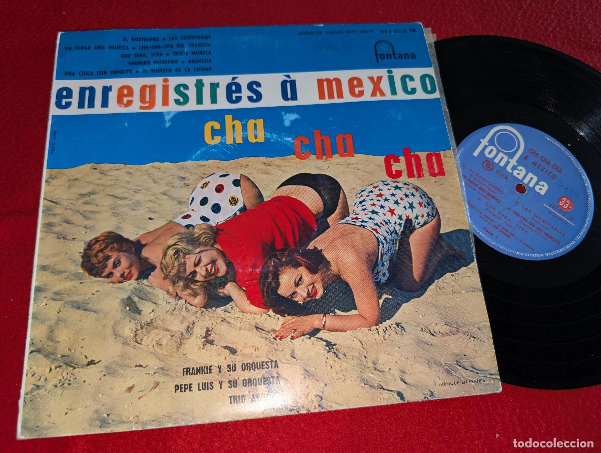 Discos de vinilo: FRANKIE ORCH+PEPE LUIS+TRIO AVILENO Mexico Cha cha cha 10'' 25ctms 1958 FRANCE SEXY NUDE COVER
