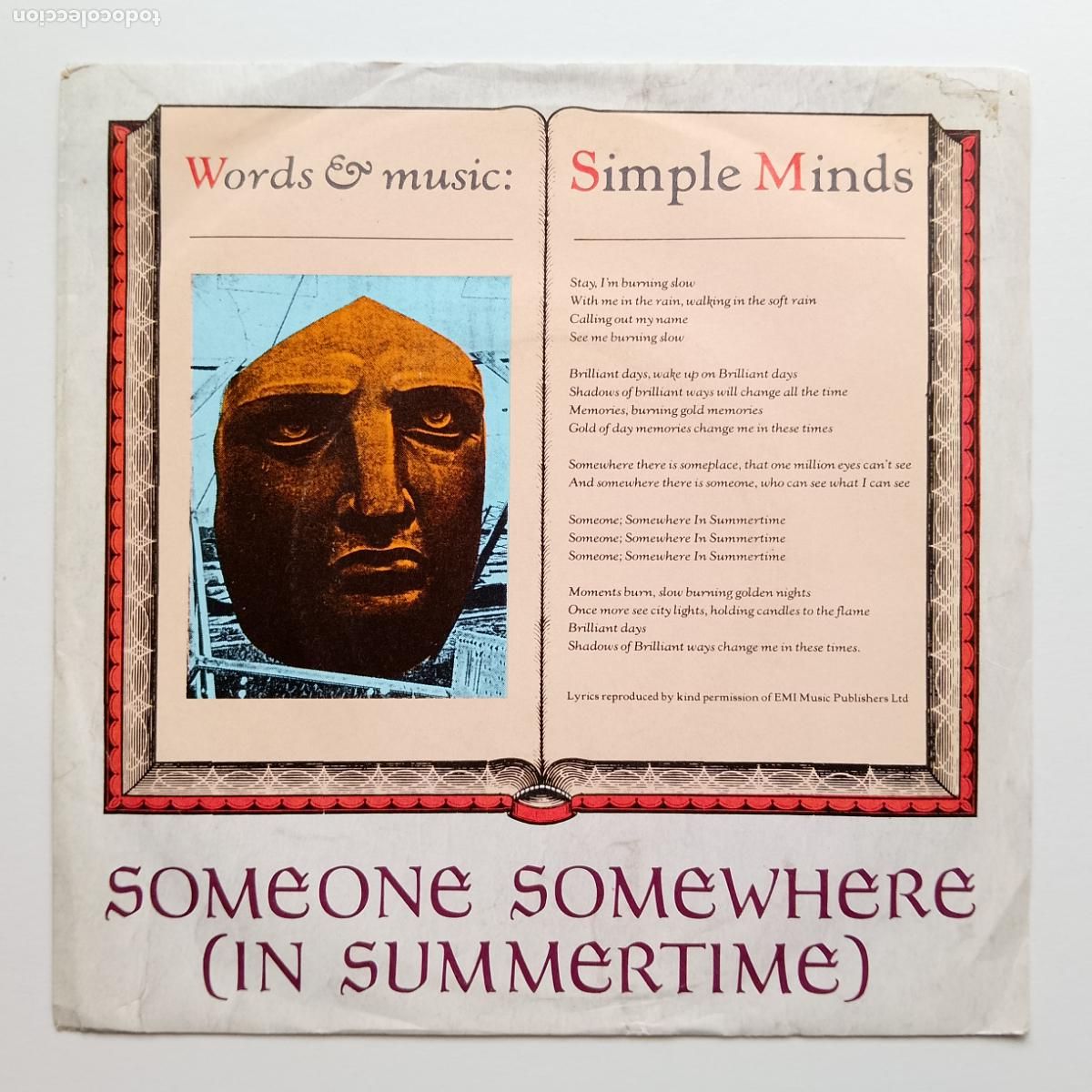 Discos de vinilo: Simple Minds-Someone Somewhere (In Summertime) (7'' Virgin 1982) post punk. New Gold Dream