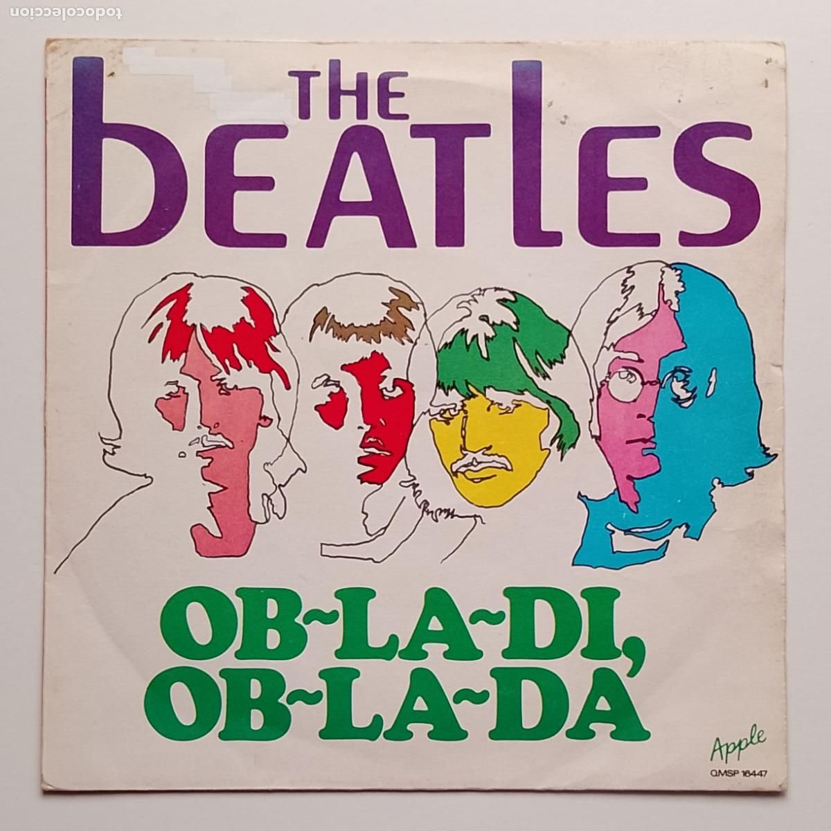 Discos de vinilo: The Beatles-Ob-La-Di, Ob-La-Da (7'' Apple 1968) 'White album'. John Lennon, Paul McCartney...