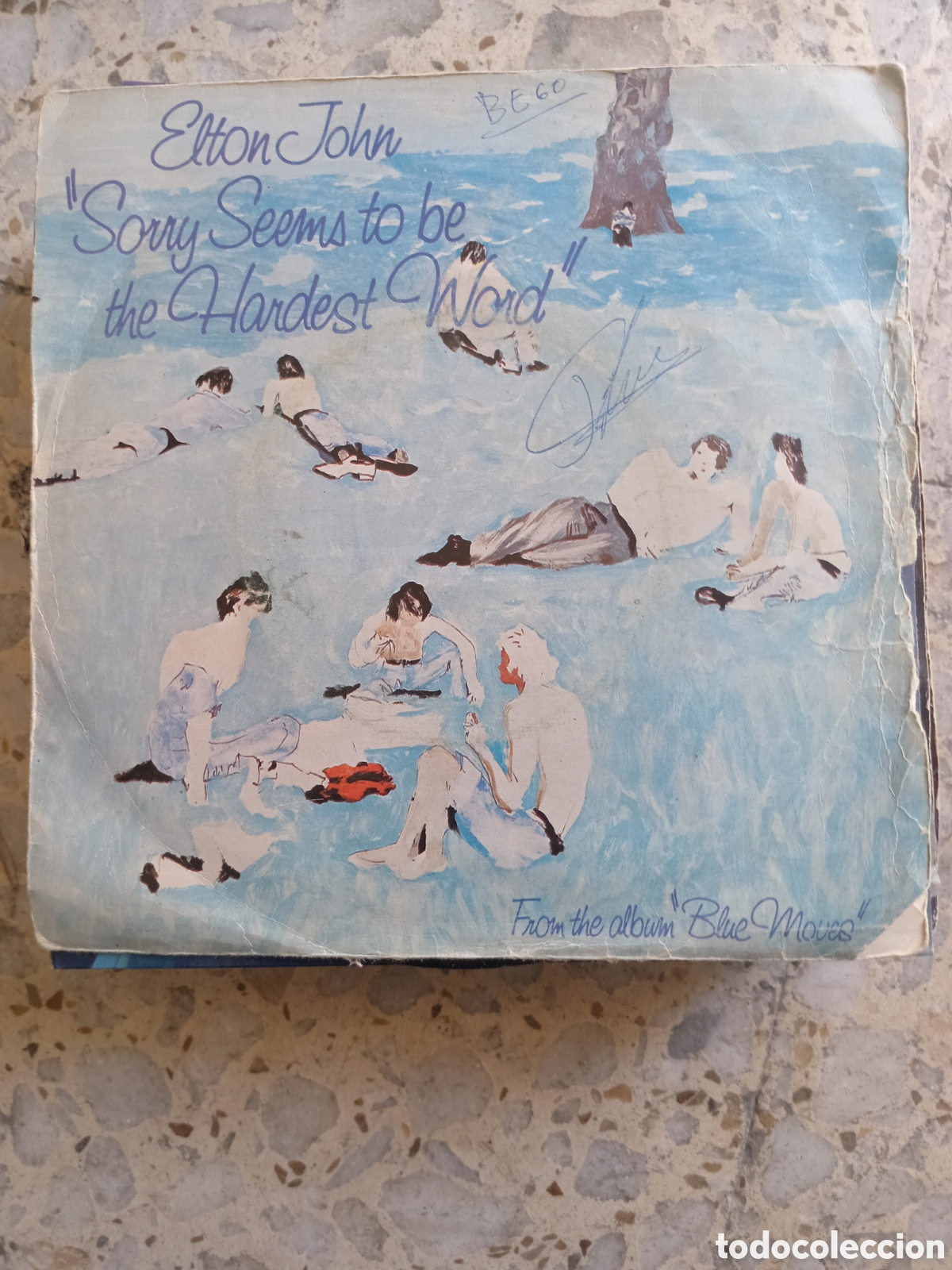 Discos de vinilo: SGL ELTON JOHN SORRY SEEMS TO BE THE HARDEST WORD 1976