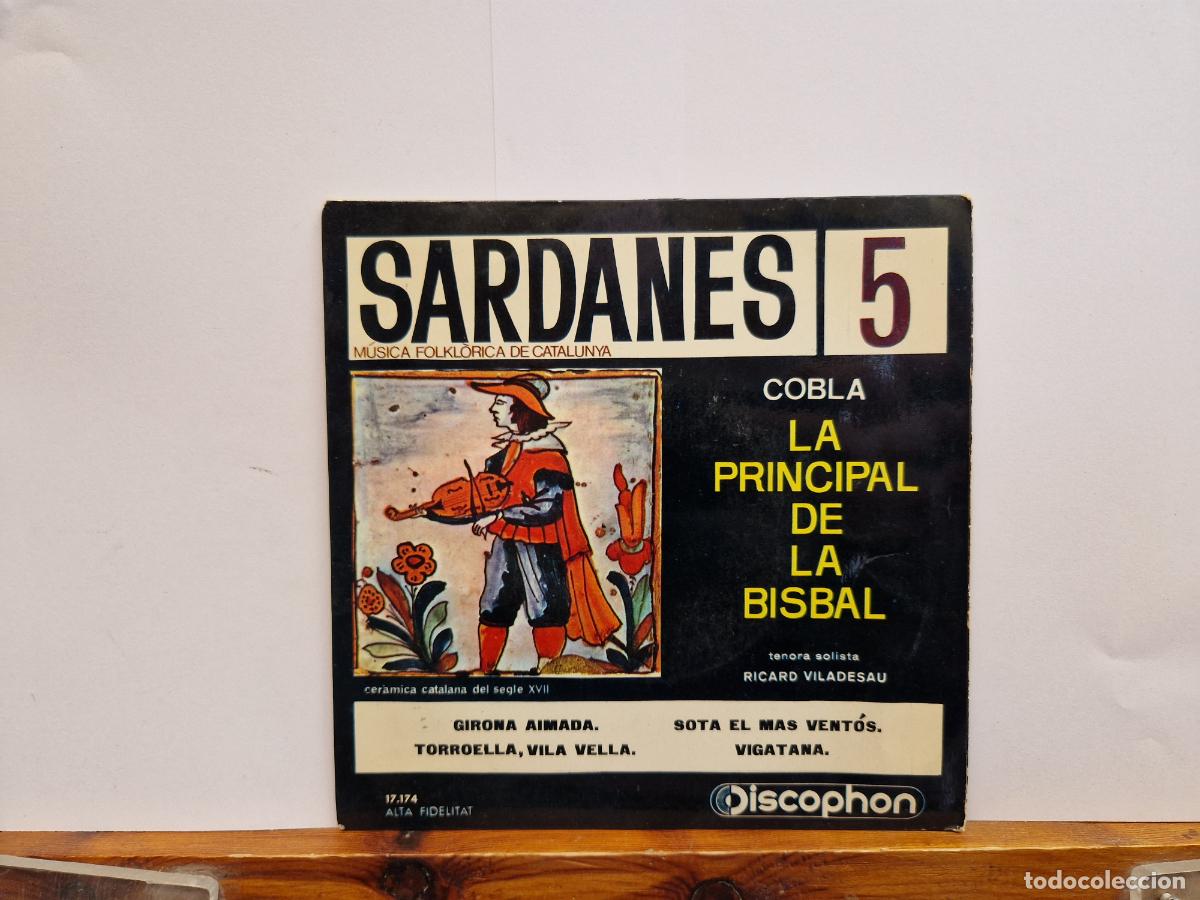 Discos de vinilo: SINGLE. SARDANES 5. LA PRINCIPAL DE LA BISBAL.
