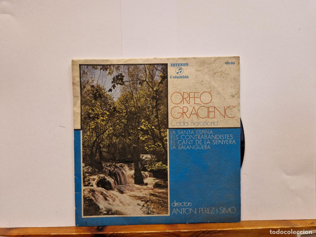 Disques de vinyle: SINGLE. ORFEO GRACIENC. COBLA BARCELONA.. LA SANTA ESPINA.