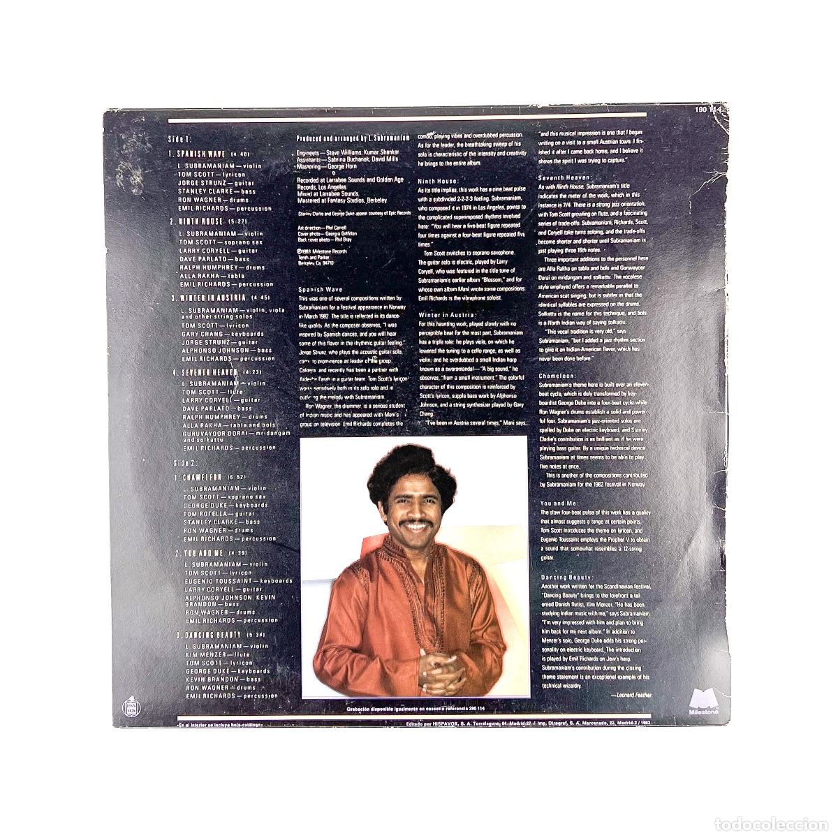 Discos de vinilo: LP. L. Subramaniam. Spanish Wave - Foto 2