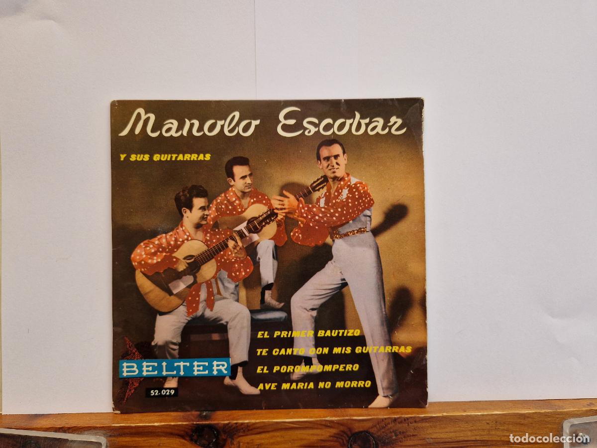 Discos de vinilo: SINGLE. MONOLO ESCOBAR Y SUS GUITARRAS. EL PRIMER BAUTIZO.